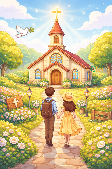 去教堂的路上